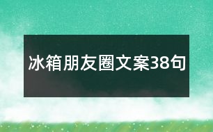 冰箱朋友圈文案38句