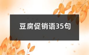 豆腐促銷語35句