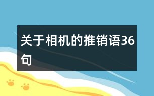 關(guān)于相機(jī)的推銷語36句