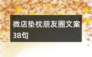 微店墊枕朋友圈文案38句