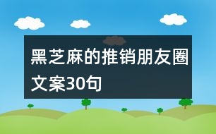 黑芝麻的推銷朋友圈文案30句