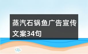 蒸汽石鍋魚廣告宣傳文案34句