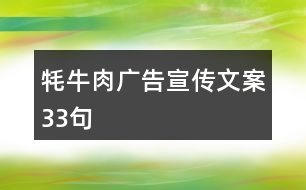 牦牛肉廣告宣傳文案33句