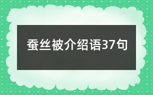 蠶絲被介紹語(yǔ)37句