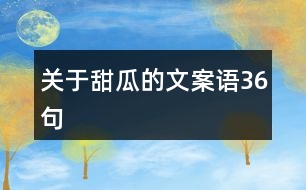 關于甜瓜的文案語36句