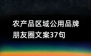 農產品區(qū)域公用品牌朋友圈文案37句