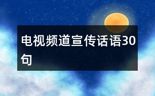 電視頻道宣傳話語30句