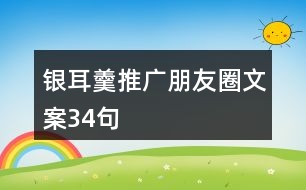 銀耳羹推廣朋友圈文案34句