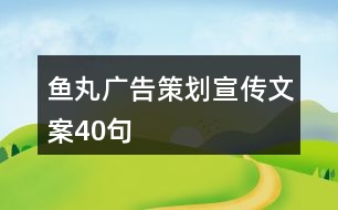 魚丸廣告策劃宣傳文案40句