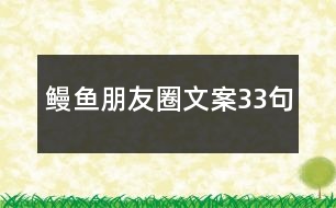 鰻魚(yú)朋友圈文案33句