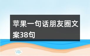 蘋果一句話朋友圈文案38句