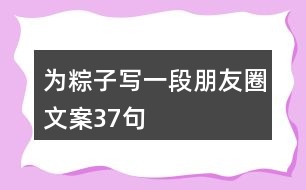 為粽子寫一段朋友圈文案37句