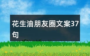 花生油朋友圈文案37句