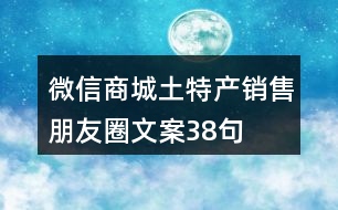 微信商城土特產(chǎn)銷售朋友圈文案38句