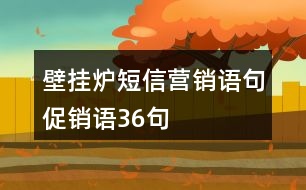 壁掛爐短信營(yíng)銷語(yǔ)句、促銷語(yǔ)36句