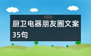 廚衛(wèi)電器朋友圈文案35句