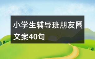 小學(xué)生輔導(dǎo)班朋友圈文案40句