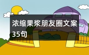 濃縮果漿朋友圈文案35句