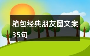 箱包經(jīng)典朋友圈文案35句