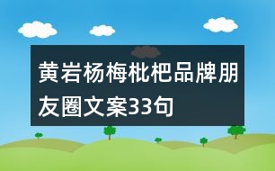 黃巖楊梅、枇杷品牌朋友圈文案33句