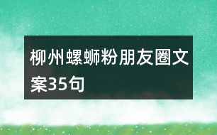 柳州螺螄粉朋友圈文案35句