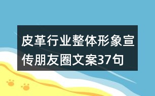 皮革行業(yè)整體形象宣傳朋友圈文案37句