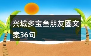 興城多寶魚朋友圈文案36句