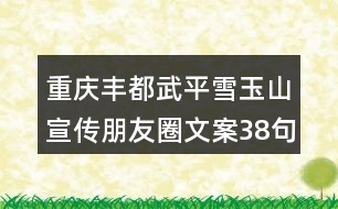 重慶豐都武平雪玉山宣傳朋友圈文案38句