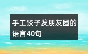 手工餃子發(fā)朋友圈的語言40句