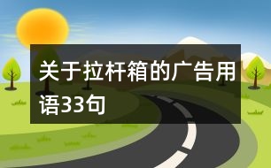 關(guān)于拉桿箱的廣告用語(yǔ)33句