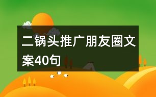 二鍋頭推廣朋友圈文案40句