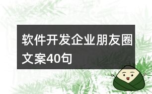 軟件開發(fā)企業(yè)朋友圈文案40句