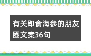 有關(guān)即食海參的朋友圈文案36句