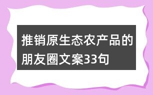 推銷原生態(tài)農(nóng)產(chǎn)品的朋友圈文案33句