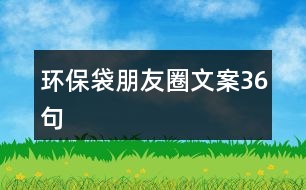 環(huán)保袋朋友圈文案36句