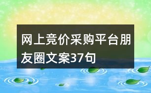 網上競價采購平臺朋友圈文案37句