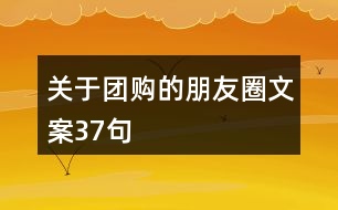 關(guān)于團購的朋友圈文案37句