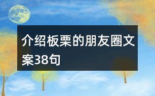 介紹板栗的朋友圈文案38句