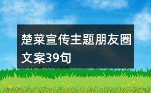 楚菜宣傳主題朋友圈文案39句