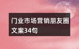 門業(yè)市場營銷朋友圈文案34句