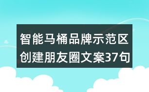 智能馬桶品牌示范區(qū)創(chuàng)建朋友圈文案37句