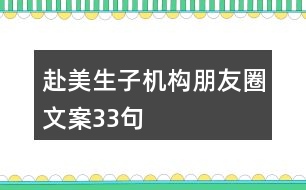 赴美生子機(jī)構(gòu)朋友圈文案33句