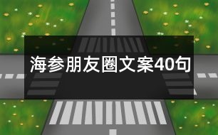 海參朋友圈文案40句