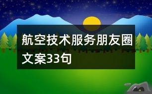 航空技術(shù)服務(wù)朋友圈文案33句