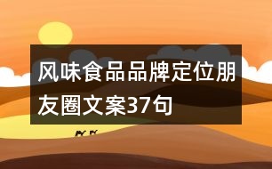 風味食品品牌定位朋友圈文案37句