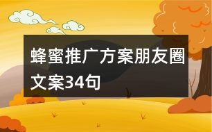 蜂蜜推廣方案、朋友圈文案34句