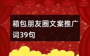 箱包朋友圈文案、推廣詞39句