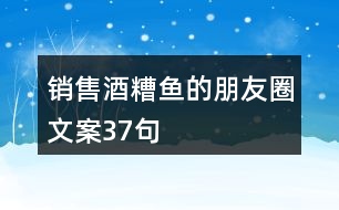 銷售酒糟魚的朋友圈文案37句