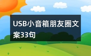 USB小音箱朋友圈文案33句