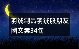 羽絨制品羽絨服朋友圈文案34句